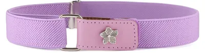 Produktbild von Ladeheid Mädchen Gürtel Elastik-Gürtel 1-6 Jahre 34-65 cm P15G (Violett/Blume)