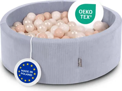 Produktbild von KiddyMoon Bällebad Kinder Schaumstoff Mit Bälle Für Baby ab 1 Jahr