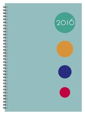 Produktbild von Taschenkalender 2016 grün M Rainbow, 1 Woche auf 2 Seiten