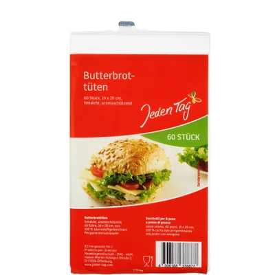 Produktbild von Jeden Tag Butterbrottüten (60 St)
