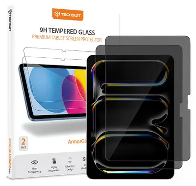 Produktbild von Techsuit - ArmorGlass CrystalHD, 2er-Pack, Schutzglas für iPad Pro 11 (2024) / iPad Pro 11 (2025) - Schwarz