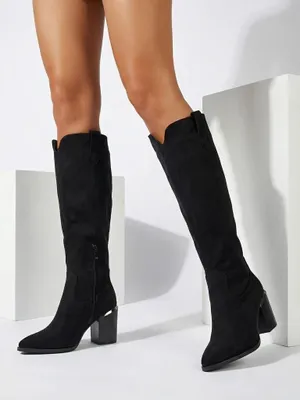 Produktbild von Damen WildKunstleder Stiefel mit Blockabsatz Ferrevi, Größe 39