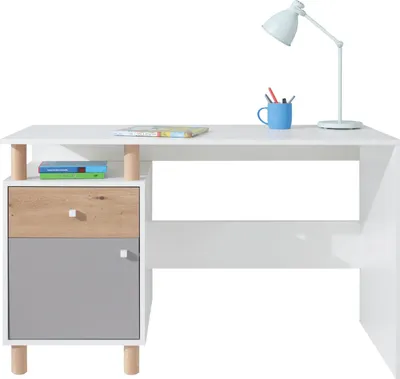 Produktbild von Masseno Schreibtisch SANNIO 125x55x76 cm Bürotisch Computertisch, Weiß