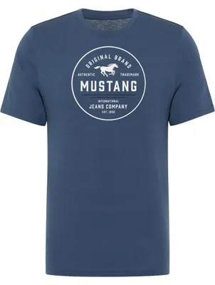 Produktbild von Mustang | Herren-T-Shirt aus Baumwolle, Mustang-Stil, Alex Denim, Logo-Print, Größe M