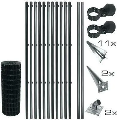 Produktbild von Schweißgitterzaun Komplettset 0,8 x 25m Zaunset Gartenzaun Einschlaghülsen Zaun