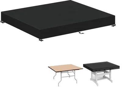 Immagine prodotto di Tovaglia impermeabile Famanu - Protegge il tuo tavolo - 1 pezzo - Nera - Tessuto Oxford - 140x90x15 cm