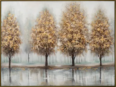 Produktbild von ArtUniverse Leinwandbild Goldbäume 92,5 x 122,5 cm