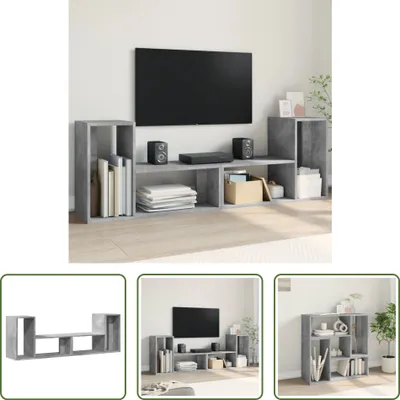 Produktbild von The Living Store TV-Schränke 2 Stk. Betongrau 75x30x50 cm Holzwerkstoff
