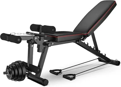Productafbeelding van Bankdrukrek trainingsbank met verstelbare posities. Multifunctionele schuine bank als buik- en rugtrainer voor thuisgebruik