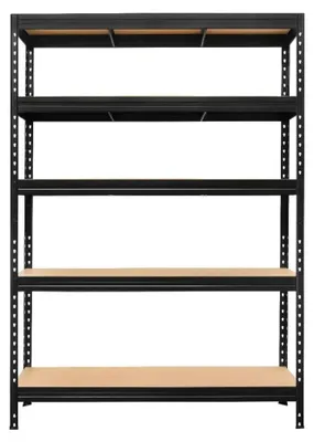 Obrázek produktu pro Kovová Regálová Skříň 180X120X45 5X275Kg Černá