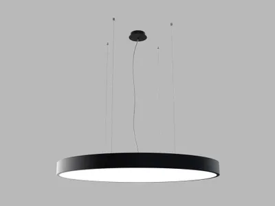 Zdjęcie produktu dla Oprawa wisząca LED MONO SLIM P-Z CRI90 z możliwością ściemniania, Wariant: MONO SLIM P-Z, Ø 800 mm, 80 W, 5600 lm, czarny, 2CCT, TRIAC
