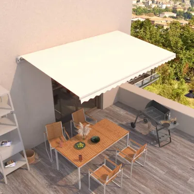 Produktbild von Möbel Markise Manuell Einziehbar 500x300 cm Creme - Markisen 3068937