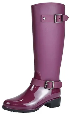 Image de Jamron - Bottes de pluie et neige élégantes pour femmes, idéales pour les festivals, avec une semelle épaisse et une boucle de ceinture réglable