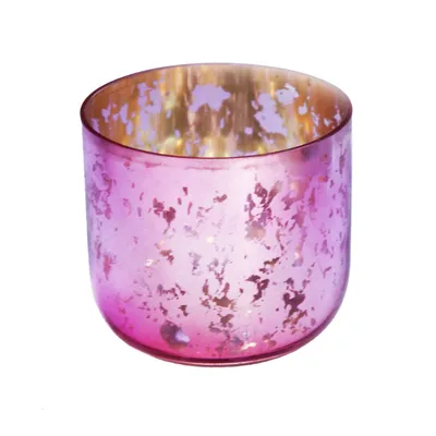 Produktbild von Weihnachtswindlicht rosa Teelichtwindlicht gesprenkelt 10x9cm