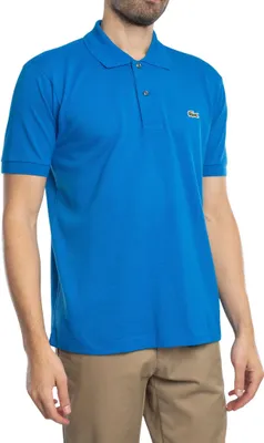 Produktbild von Lacoste Polo blau einfarbig Baumwoll-Piqué