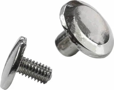 200 Metall Schraubnieten abgeschrägt, silbern 9x4x7-9mm