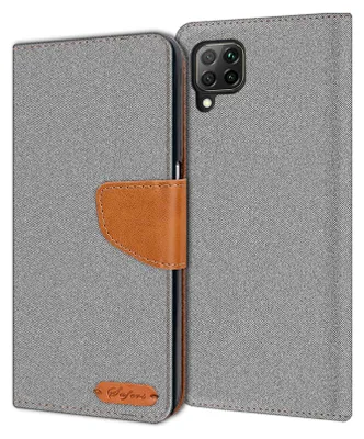 A flip case for a smartphone, shown open.