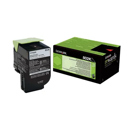 Produktbild von Kaseta z tonerem Lexmark 802K 1 szt. oryginalna czarna