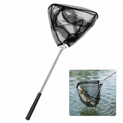 Produktbild von Poolkescher mit Teleskopstiel 150 cm, feinmaschiges Poolnetz zur Poolreinigung, Laubkescher für Swimmingpool, Teich, Whirlpool und Garten