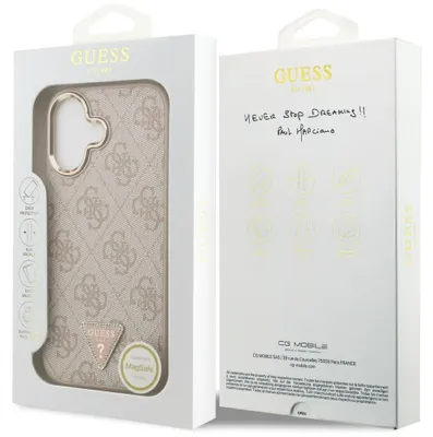 Zdjęcie produktu dla Etui Guess 4G Triangle Logo Magsafe Na Iphone 17 - Różowo-Złote