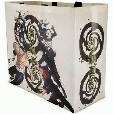 Produktbild von Konix JUJUTSU SHOPPING BAG BEIGE, Stoffbeutel, Beige, Recycelbarer Kunststoff, Abbildung, Jujutsu Kaisen, 450 mm