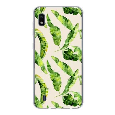 Produktbild von MuchoWow® Handyhülle Schutzhülle Hülle für Samsung Galaxy A10 Blatt - Tropisch - Muster Silikon Softcase Handy Hülle - Schutzhülle