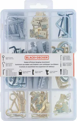 Productafbeelding van Black & Decker 198-delige set: alcayatas, hembrillas en haken