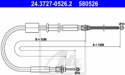 Produktbild von Ate Seilzug, Feststellbremse  24.3727-0526.2