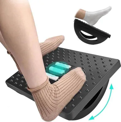 Produktbild von Ergonomisches Fußstützkissen mit Massageschale für Heim- und Büroarbeit, Reisen - Entlastet die Beine