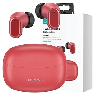 Image de Casque Bluetooth Usams 5.1 Tws Bhseries Wireless Rouge/Rouge Bhubh03