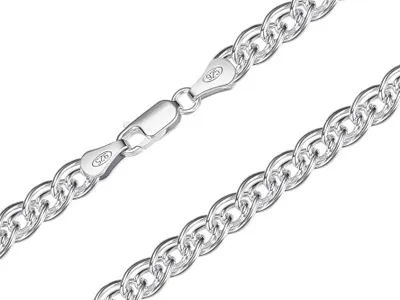Produktbild von SILBERKETTEN STORE Doppelpanzerkette 3,5mm - 925 Silber, Länge wählbar von 38-90cm - 55cm