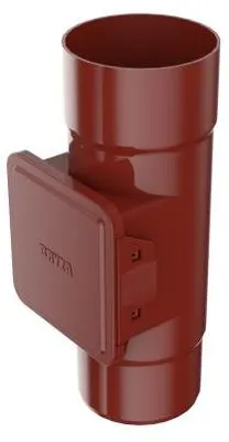 Produktbild von BRYZA Laubfänger mit Tür für Kunststoffdachrinnen Ø 110 mm, Rot RAL 3011