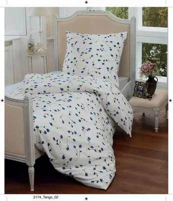 Zdjęcie produktu dla Janine Mako-Soft-Seersucker pościel 200X200+2x80x80 3-częściowa TANGO 2174-02-620 niebieski