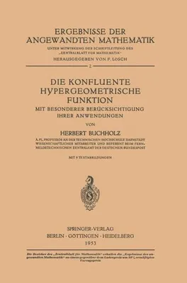 Obrázek produktu pro Die Konfluente Hypergeometrische Funktion