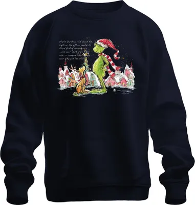 Obrázok produktu pre Možno Vianoce nie sú len o svetielkach – Grinch: Veselé Vianoce – Uni mikina, tmavomodrá, 3XL