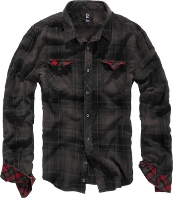Produktbild von Brandit Duncan Karo Langarm-Shirt Größe 5XL Farbe Braun/Schwarz