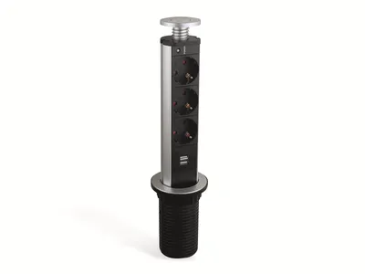 Obrázek produktu pro Rozbočovač LEDmaxx TSD001, 3 zásuvky, 2 USB