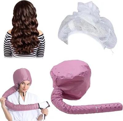 Productafbeelding van Haardroger Kap - Plopper Net - Haar Drogen - Gelijkmatige Luchtstroom - 90 gram - Zwart