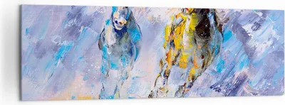 Produktbild von Bild auf Leinwand - Leinwandbild - Pferd Natur Tier - 160x50cm - Wand Bild - Wanddeko - Wandbilder - Leinwanddruck - Bilder - Kunstdruck - Wanddekoration - Leinwand bilder - Wandkunst - AB160x50-3434
