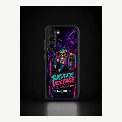 Productafbeelding van Samsung S23 hoesje, telefoonhoesje, beschermhoesje, case met skateboardmotief – LUNØIR ©