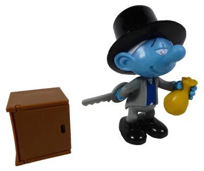 Sammelfigur Der Bankier Schlumpf, 7 cm, Kunststoff