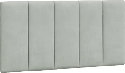 Obrázek produktu pro Polštář na čelo postele Hanko světle šedý 100 cm samet