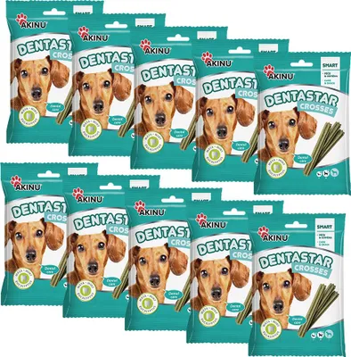 Obrázek produktu pro Akinu DENTASTAR Mini pamlsek pro malé a střední psy dentální 110 g 10 x 7 ks