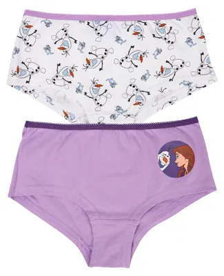 Produktbild von Disney Die Eiskönigin Panty für Mädchen - Frozen Kinder Slip Unterhose Unterwäsche Weiß/Lila (2er Pack) 134-140