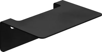 Produktbild von Badezimmer-Platte aus Edelstahl ohne Bohren, 14 x 9,5 x 5 cm, schwarz