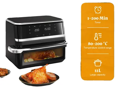 Produktbild von Heißluftfritteuse, 12L Kapazität, Touch-Display, EU