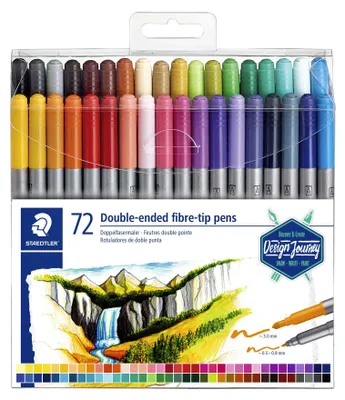 Produktbild von STAEDTLER Doppel-Fasermaler Twin-tip 72er Kunststoff-Etui