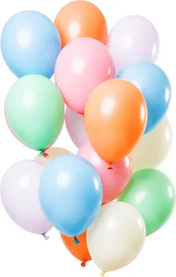 Produktbild von 15 Latexballons bunt pastellfarben 30cm