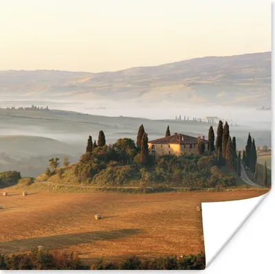 Produktbild von MuchoWow® Poster Toskana - Landschaft - Italien 75x75 cm - Wand Dekoration