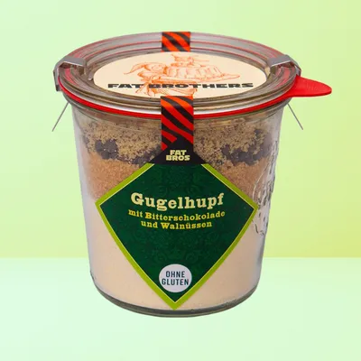 Produktbild von Glutenfreier Weihnachtlicher Gugelhupf Backmischung im Weck-Glas